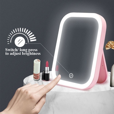 현대적인 스타일리시 화장실 휴대용 컴팩트 1 인치 50 PC LED 빛 거울 여자