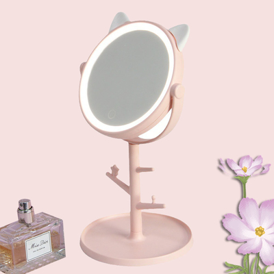 사용자 지정 로고 LED 메이크업 미러 휴대 및 이동 화장품 터치업에 편리