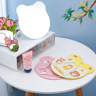 미니 둥근 맞춤 주머니 심장 모양 조정 가능한 빛 메이크업 미러