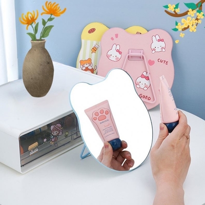 미니 둥근 맞춤 주머니 심장 모양 조정 가능한 빛 메이크업 미러