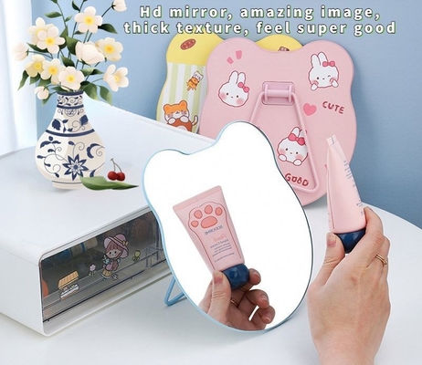 미니 둥근 맞춤 주머니 심장 모양 조정 가능한 빛 메이크업 미러
