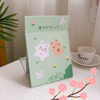 맞춤형 미니 둥근 주머니 바니티 심장 모양 메이크업 콤팩트 미러 터치업