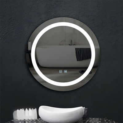 현대 디자인 유리 거울 백라이트 욕실 스마트 LED 터치 스크린 메이크업 거울