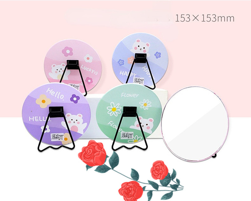휴대용 모든 스타일 화장품 테이블 데스크톱 메이크업 위 서있는 여행 귀여운 메이크업 작은 메이크업 책상 거울