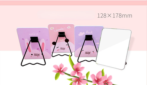 휴대용 모든 스타일 화장품 테이블 데스크톱 메이크업 위 서있는 여행 귀여운 메이크업 작은 메이크업 책상 거울
