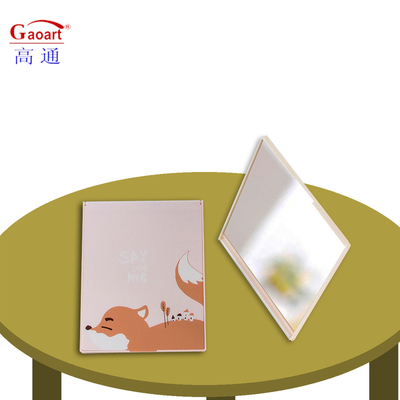 폴더블 하트 모양 메이크업 바니티 로고 미러 사용자 정의 및 컴팩트