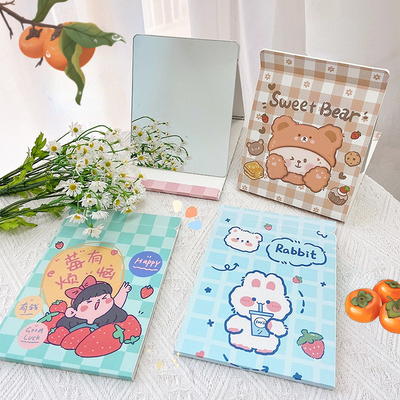 추가 로고 예 심장 모양 여행 화장품 작은 로고 거울을 가지고 쉽게 터치-업