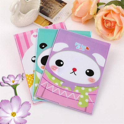 작은 로고 를 가진 여행 친화적 인 메이크업 미러 접기 쉽고 보관 하기 쉽다